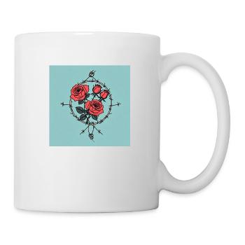 Rosenkone - Tasse - Weiß - Rechts