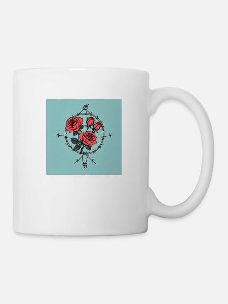 Rosenkone - Tasse - Weiß