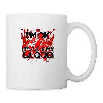 Halloween Heureux Horreur Monstre Sang Effrayant - Mug blanc - blanc - Droite