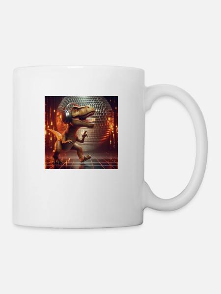 Tanzender Tyronnosaurus - Tasse - Weiß