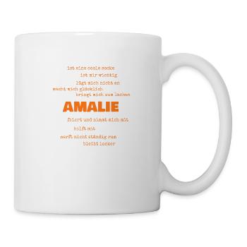 Amalie comme dicton - Mug blanc - blanc - Droite
