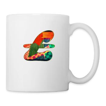 Abstraktes Muster in lebendigen Farben - Tasse - Weiß - Rechts