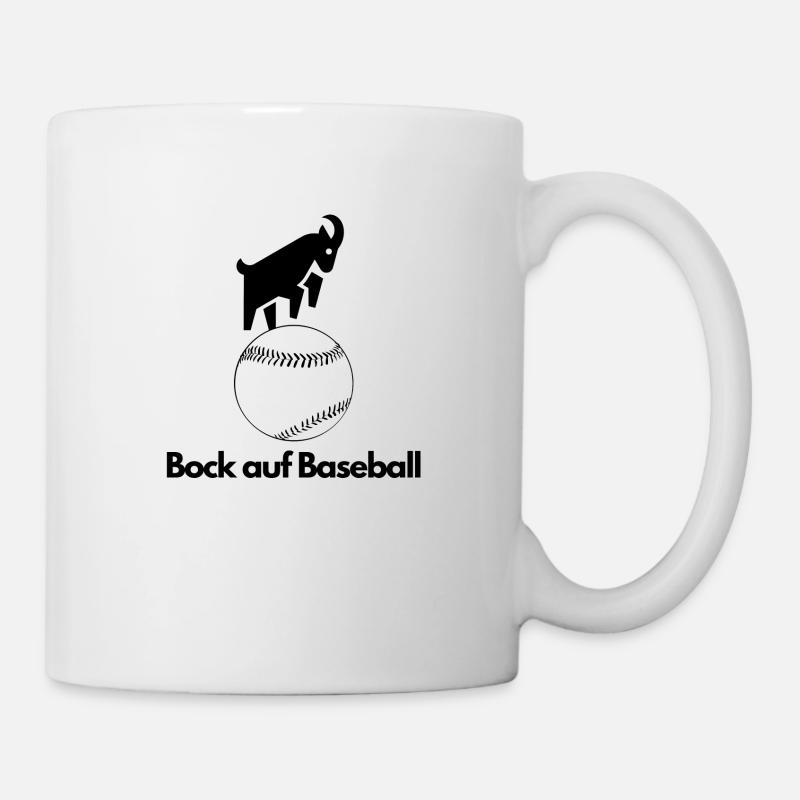 Bock auf Baseball – Lustiges Design - Mug - white