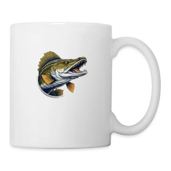 Wild angry pike sport de motivation combatif - Mug blanc - blanc - Droite