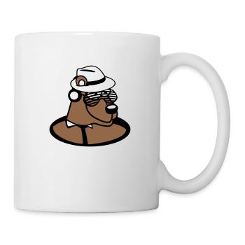drôle DJ Grizzly Brown Bear Party Club Musique Ours - Mug blanc - blanc - Droite