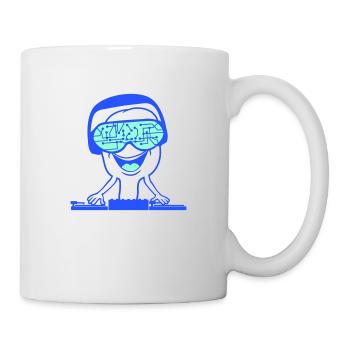 DJ Daten Mikrochip Sonnenbrille Brille Party Musik - Tasse - Weiß - Rechts