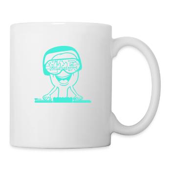 DJ Daten Mikrochip Sonnenbrille Brille Party Musik - Tasse - Weiß - Rechts