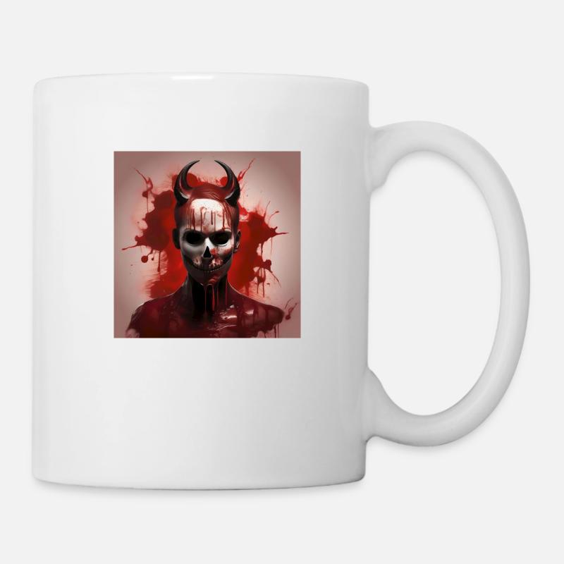 Horror Chic : T-shirt élégant pour les fans d’Halloween - Mug blanc - blanc