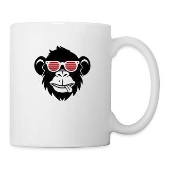 Monkey Head Sunglasses Party - Mug - white - Right