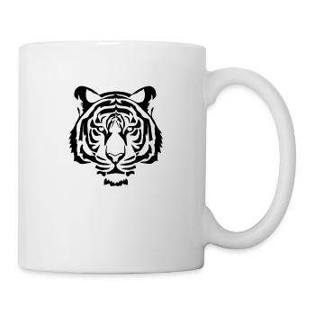 Cooler schwarzer Tiger - Tasse - Weiß - Rechts