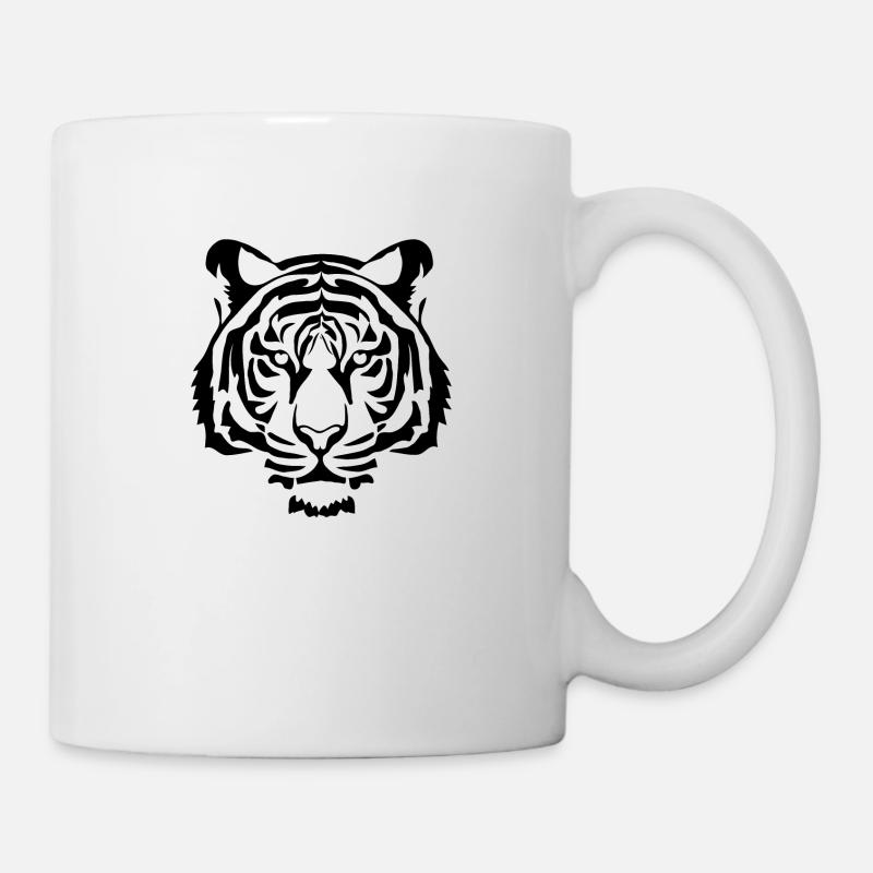 Cooler schwarzer Tiger - Tasse - Weiß