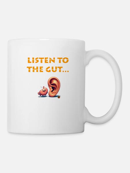 Listen to the gut - Mug - white