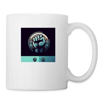 Logo with fist - Mug - white - Right