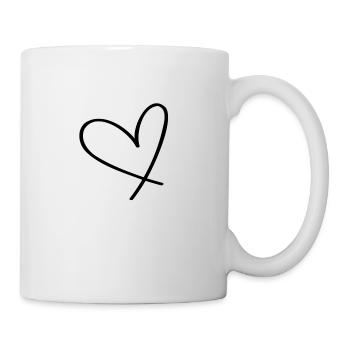 Coeur Noir - Mug blanc - blanc - Droite