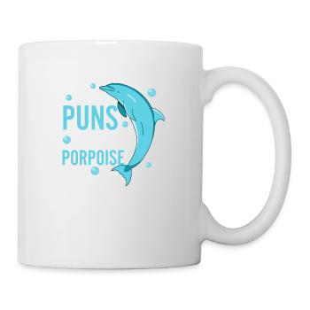 All My Puns Are One Porpoise Dolphin Marine Biolog - Mug - white - Right