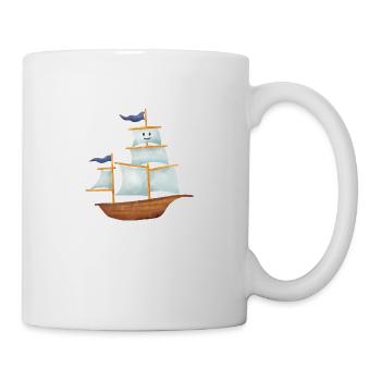 Voilier - Mug blanc - blanc - Droite