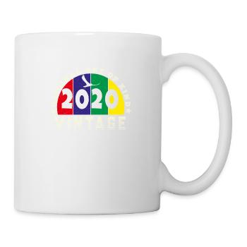 Jahrgang 2020 Retro - Bursdag - Tasse - Weiß - Rechts