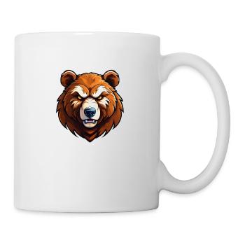 Sauvage en colère ours brun combatif motivation sport - Mug blanc - blanc - Droite