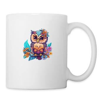 Cute Owl Kawaii Mascot - Mug - white - Right