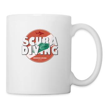 Scuba Diving Patch Logo with Moray Eel - Mug - white - Right