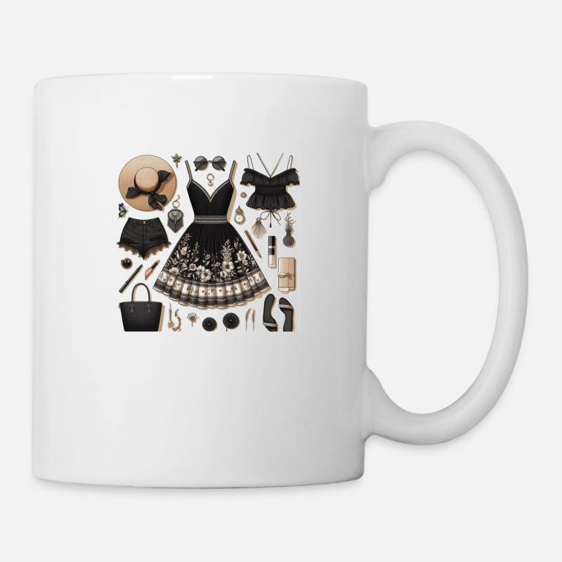 Schwarze Optik. - Tasse - Weiß