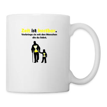 zeit ist kostbar - Tasse - Weiß - Rechts