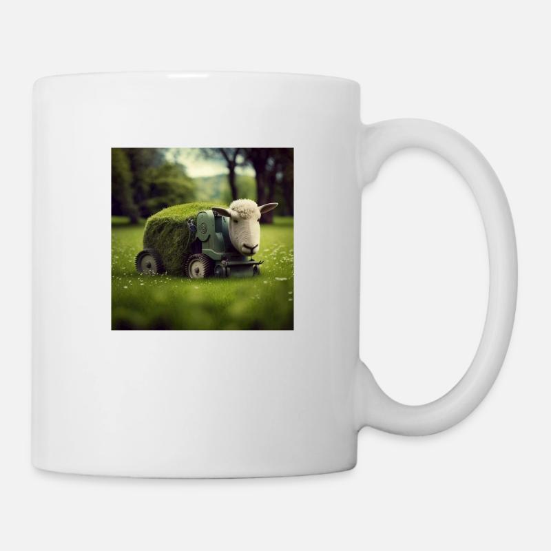 Spielerisches Mähen - Tasse - Weiß