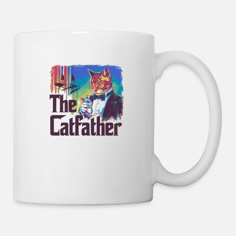 Katzenvater - Tasse - Weiß