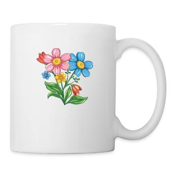 Fleurs - Mug blanc - blanc - Droite