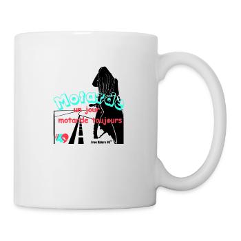 FR49 Motarde 1 jour - Mug blanc - blanc - Droite