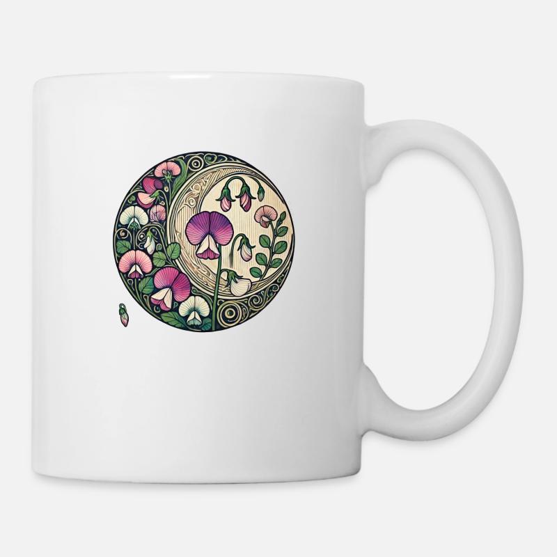 Süßer Erbsen-Mond - Tasse - Weiß