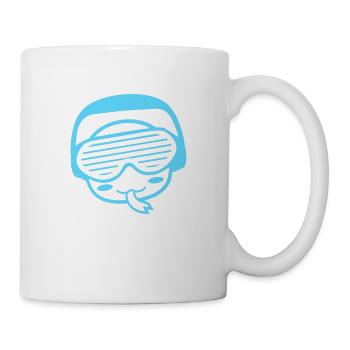 Coole DJ Schlange Gesicht Tier Kopf Musik Party - Mug - white - Right