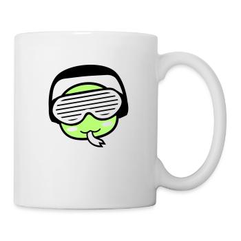 Coole DJ Schlange Gesicht Tier Kopf Musik Party - Mug - white - Right