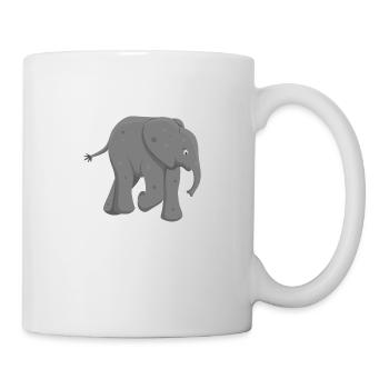 Afrikanisches Elefantenbaby - Tasse - Weiß - Rechts