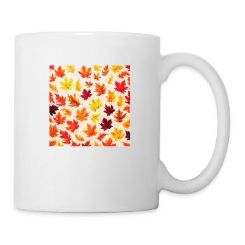 autumn leaves pattern - Mug - white - Right