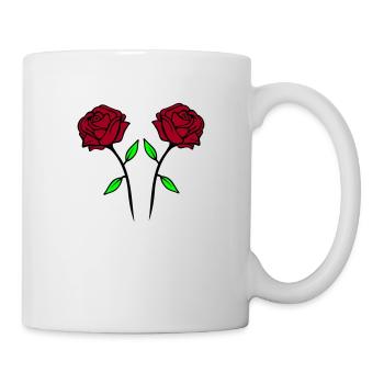 rosen - Tasse - Weiß - Rechts