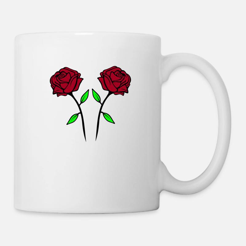 rosen - Tasse - Weiß