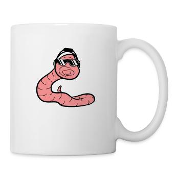 DJ Worm Party Snake Cool Caterpillar Animal Worm - Mug - white - Right
