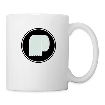 Papier toilette Icône de papier toilette - Mug blanc - blanc - Droite