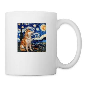 Akita Van Gogh - Tasse - Weiß - Rechts