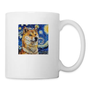 Shiba Inu Van Gogh - Mug blanc - blanc - Droite