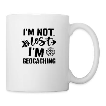 Lustiges Geocaching Ich bin nicht verloren - Tasse - Weiß - Rechts