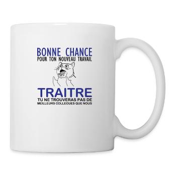 New job departure colleague job good luck - Mug - white - Right