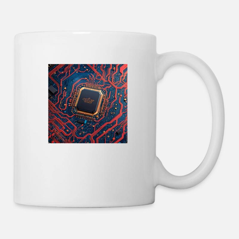 Micropuce rouge - Mug blanc - blanc