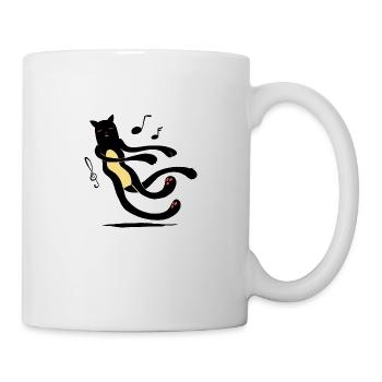 Der sanfte Katzentanz - Tasse - Weiß - Rechts