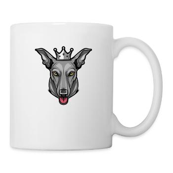 Couronne de chien Greyhound - Mug blanc - blanc - Droite