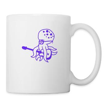 Octopus Guitar Playing Octopus Squid Music - Mug - white - Right