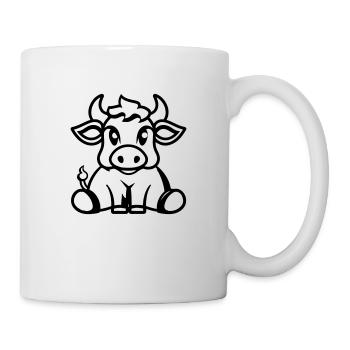Vache - Mug blanc - blanc - Droite