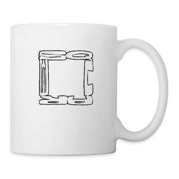Square Graffiti (Black & White) - Mug - white - Right