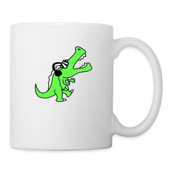 Crocodile DJ Cool Dino Party Club Musique Écouter Fun - Mug blanc - blanc - Droite